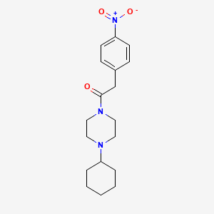 1-(4-Cyclohexylpiperazin-1-yl)-2-(4-nitrophenyl)ethanone