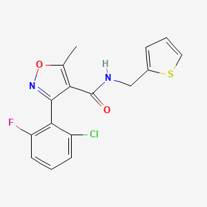 3-(2-CHLORO-6-FLUOROPHENYL)-5-METHYL-N-[(THIOPHEN-2-YL)METHYL]-1,2-OXAZOLE-4-CARBOXAMIDE