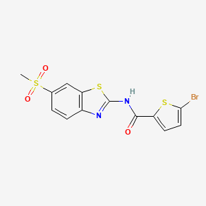 molecular formula C13H9BrN2O3S3 B3491869 5-BROMO-N-(6-METHANESULFONYL-13-BENZOTHIAZOL-2-YL)THIOPHENE-2-CARBOXAMIDE 