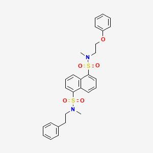 N1,N5-DIMETHYL-N1-(2-PHENOXYETHYL)-N5-(2-PHENYLETHYL)NAPHTHALENE-1,5-DISULFONAMIDE