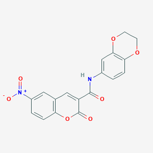 N-(2,3-dihydro-1,4-benzodioxin-6-yl)-6-nitro-2-oxo-2H-chromene-3-carboxamide