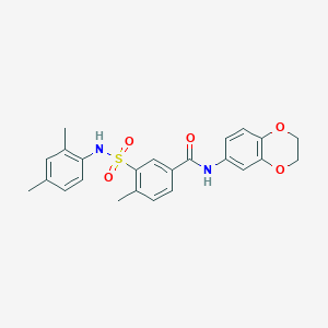 N-(2,3-dihydro-1,4-benzodioxin-6-yl)-3-{[(2,4-dimethylphenyl)amino]sulfonyl}-4-methylbenzamide