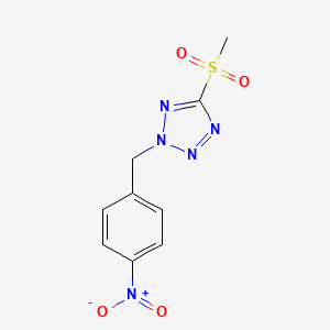 molecular formula C9H9N5O4S B3491962 5-Methanesulfonyl-2-[(4-nitrophenyl)methyl]-2H-1,2,3,4-tetrazole 