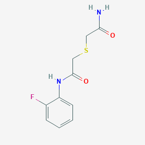 2-[2-(2-Fluoroanilino)-2-oxoethyl]sulfanylacetamide