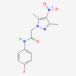 2-(3,5-dimethyl-4-nitropyrazol-1-yl)-N-(4-fluorophenyl)acetamide