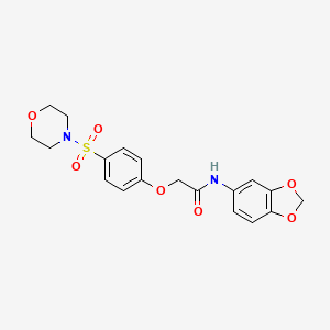 molecular formula C19H20N2O7S B3491998 N-1,3-benzodioxol-5-yl-2-[4-(4-morpholinylsulfonyl)phenoxy]acetamide 