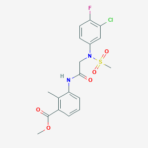 methyl 3-{[N-(3-chloro-4-fluorophenyl)-N-(methylsulfonyl)glycyl]amino}-2-methylbenzoate