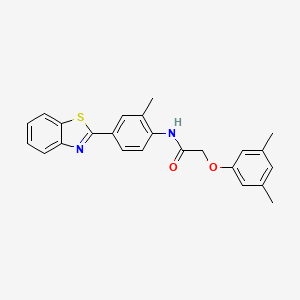 molecular formula C24H22N2O2S B3492029 N-[4-(1,3-benzothiazol-2-yl)-2-methylphenyl]-2-(3,5-dimethylphenoxy)acetamide 