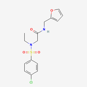 N~2~-[(4-chlorophenyl)sulfonyl]-N~2~-ethyl-N-(furan-2-ylmethyl)glycinamide