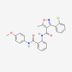 3-(2-chlorophenyl)-N-{2-[(4-methoxyphenyl)carbamoyl]phenyl}-5-methyl-1,2-oxazole-4-carboxamide