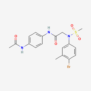 N~1~-[4-(acetylamino)phenyl]-N~2~-(4-bromo-3-methylphenyl)-N~2~-(methylsulfonyl)glycinamide