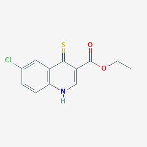 6-Chloro-4-thioxo-1,4-dihydro-quinoline-3-carboxylic acid ethyl ester