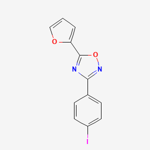 molecular formula C12H7IN2O2 B3492147 5-(Furan-2-yl)-3-(4-iodophenyl)-1,2,4-oxadiazole 