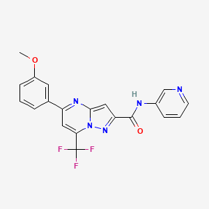 5-(3-methoxyphenyl)-N-3-pyridinyl-7-(trifluoromethyl)pyrazolo[1,5-a]pyrimidine-2-carboxamide