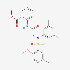 methyl 2-[[2-(N-(2-methoxy-5-methylphenyl)sulfonyl-3,5-dimethylanilino)acetyl]amino]benzoate