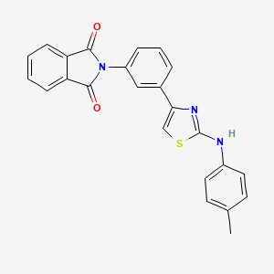 molecular formula C24H17N3O2S B3492200 2-(3-{2-[(4-METHYLPHENYL)AMINO]-1,3-THIAZOL-4-YL}PHENYL)-2,3-DIHYDRO-1H-ISOINDOLE-1,3-DIONE 