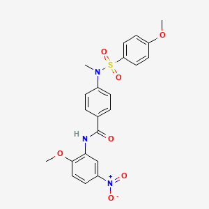 N-(2-methoxy-5-nitrophenyl)-4-[[(4-methoxyphenyl)sulfonyl](methyl)amino]benzamide