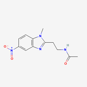 N-[2-(1-METHYL-5-NITRO-1H-1,3-BENZODIAZOL-2-YL)ETHYL]ACETAMIDE