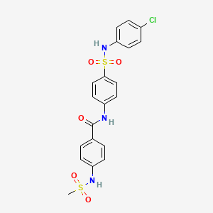 N-(4-{[(4-chlorophenyl)amino]sulfonyl}phenyl)-4-[(methylsulfonyl)amino]benzamide