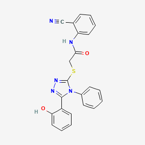 N-(2-cyanophenyl)-2-{[5-(2-hydroxyphenyl)-4-phenyl-4H-1,2,4-triazol-3-yl]thio}acetamide