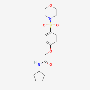 molecular formula C17H24N2O5S B3492269 N-cyclopentyl-2-[4-(4-morpholinylsulfonyl)phenoxy]acetamide 