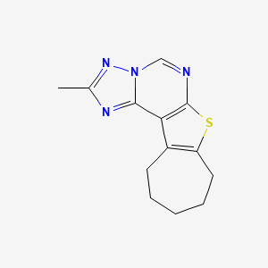 2-methyl-9,10,11,12-tetrahydro-8H-cyclohepta[4,5]thieno[3,2-e][1,2,4]triazolo[1,5-c]pyrimidine