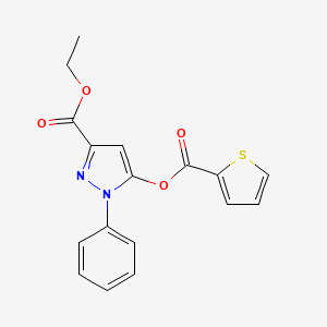 ethyl 1-phenyl-5-[(2-thienylcarbonyl)oxy]-1H-pyrazole-3-carboxylate