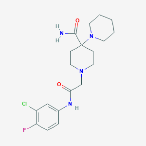 molecular formula C19H26ClFN4O2 B3492287 C19H26ClFN4O2 