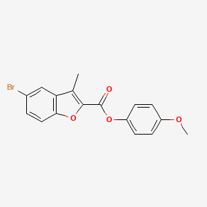 molecular formula C17H13BrO4 B3492320 4-methoxyphenyl 5-bromo-3-methyl-1-benzofuran-2-carboxylate 