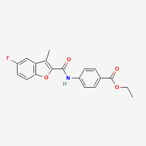 ethyl 4-{[(5-fluoro-3-methyl-1-benzofuran-2-yl)carbonyl]amino}benzoate