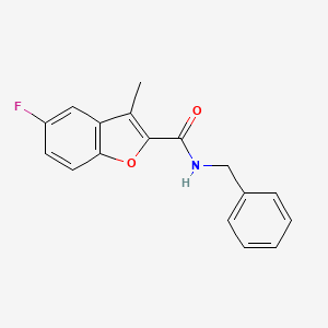 molecular formula C17H14FNO2 B3492343 N-benzyl-5-fluoro-3-methyl-1-benzofuran-2-carboxamide 