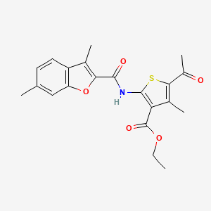 ethyl 5-acetyl-2-{[(3,6-dimethyl-1-benzofuran-2-yl)carbonyl]amino}-4-methyl-3-thiophenecarboxylate