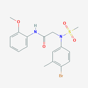 N~2~-(4-bromo-3-methylphenyl)-N~1~-(2-methoxyphenyl)-N~2~-(methylsulfonyl)glycinamide