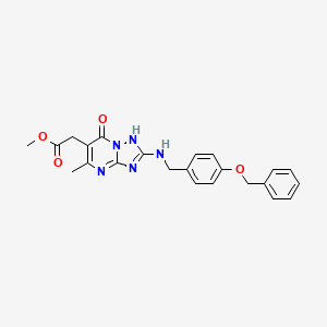 methyl (2-{[4-(benzyloxy)benzyl]amino}-5-methyl-7-oxo-4,7-dihydro[1,2,4]triazolo[1,5-a]pyrimidin-6-yl)acetate