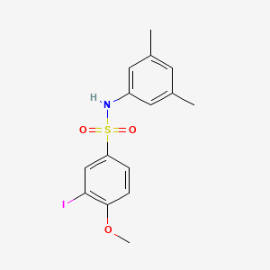 molecular formula C15H16INO3S B3492444 N-(3,5-dimethylphenyl)-3-iodo-4-methoxybenzenesulfonamide 