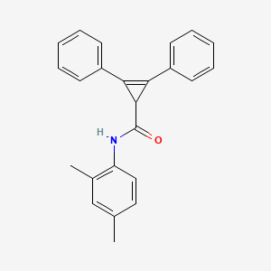 molecular formula C24H21NO B3492457 N-(2,4-dimethylphenyl)-2,3-diphenylcycloprop-2-ene-1-carboxamide 