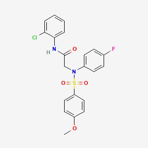 N~1~-(2-chlorophenyl)-N~2~-(4-fluorophenyl)-N~2~-[(4-methoxyphenyl)sulfonyl]glycinamide