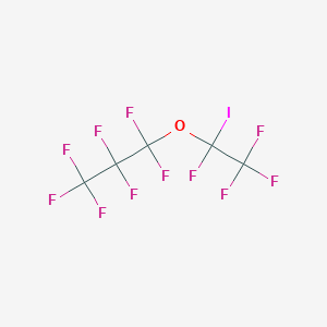 molecular formula C5F11IO B034925 1,1,1,2,2,3,3-Heptafluoro-3-(1,2,2,2-tetrafluoro-1-iodoethoxy)propane CAS No. 107432-46-2