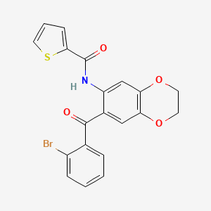 N-[7-(2-bromobenzoyl)-2,3-dihydro-1,4-benzodioxin-6-yl]thiophene-2-carboxamide