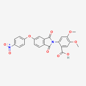 4,5-DIMETHOXY-2-[5-(4-NITROPHENOXY)-1,3-DIOXO-2,3-DIHYDRO-1H-ISOINDOL-2-YL]BENZOIC ACID