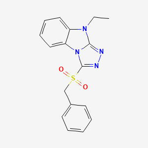 3-(BENZYLSULFONYL)-9-ETHYL-9H-[1,2,4]TRIAZOLO[4,3-A][1,3]BENZIMIDAZOLE