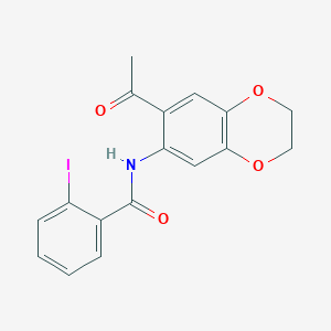 N-(7-acetyl-2,3-dihydro-1,4-benzodioxin-6-yl)-2-iodobenzamide