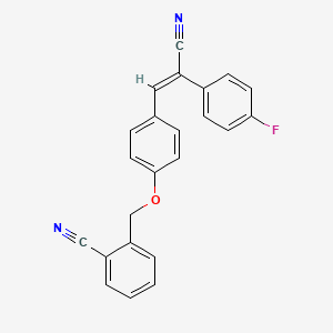 2-[[4-[(E)-2-cyano-2-(4-fluorophenyl)ethenyl]phenoxy]methyl]benzonitrile