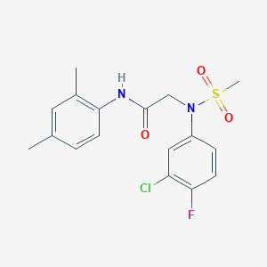 N~2~-(3-chloro-4-fluorophenyl)-N~1~-(2,4-dimethylphenyl)-N~2~-(methylsulfonyl)glycinamide