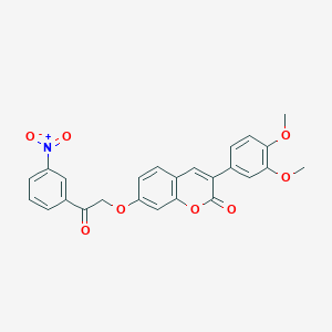 3-(3,4-dimethoxyphenyl)-7-[2-(3-nitrophenyl)-2-oxoethoxy]-2H-chromen-2-one