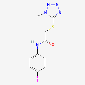 molecular formula C10H10IN5OS B3492588 N~1~-(4-IODOPHENYL)-2-[(1-METHYL-1H-1,2,3,4-TETRAAZOL-5-YL)SULFANYL]ACETAMIDE 