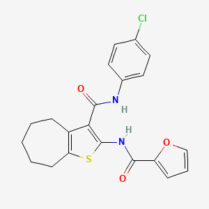 N-(3-{[(4-chlorophenyl)amino]carbonyl}-5,6,7,8-tetrahydro-4H-cyclohepta[b]thien-2-yl)-2-furamide