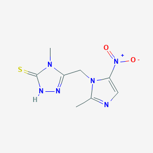 4-METHYL-5-[(2-METHYL-5-NITRO-1H-IMIDAZOL-1-YL)METHYL]-4H-1,2,4-TRIAZOL-3-YLHYDROSULFIDE