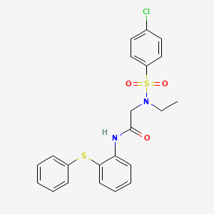 N~2~-[(4-chlorophenyl)sulfonyl]-N~2~-ethyl-N-[2-(phenylsulfanyl)phenyl]glycinamide