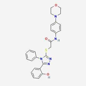 2-{[5-(2-hydroxyphenyl)-4-phenyl-4H-1,2,4-triazol-3-yl]thio}-N-[4-(4-morpholinyl)phenyl]acetamide